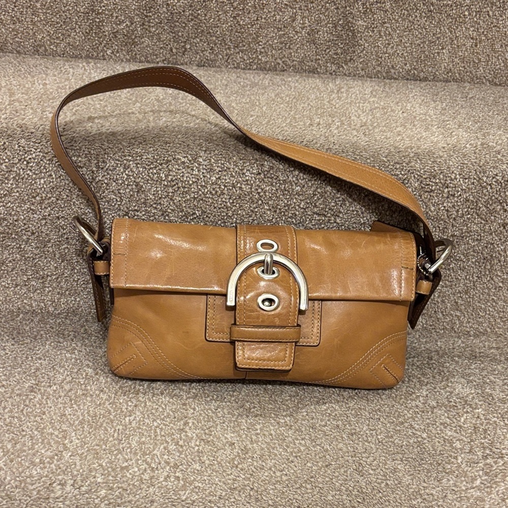 Coach British Tan Leather Shoulder Bag